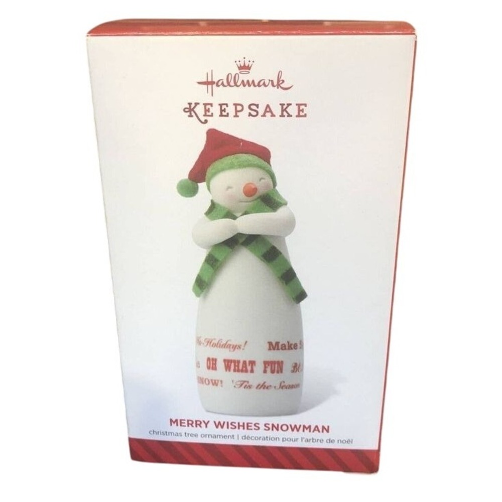 Hallmark Keepsake Ornament "Merry Wishes Snowman" 2014, Limited Edition, 4 1/4"